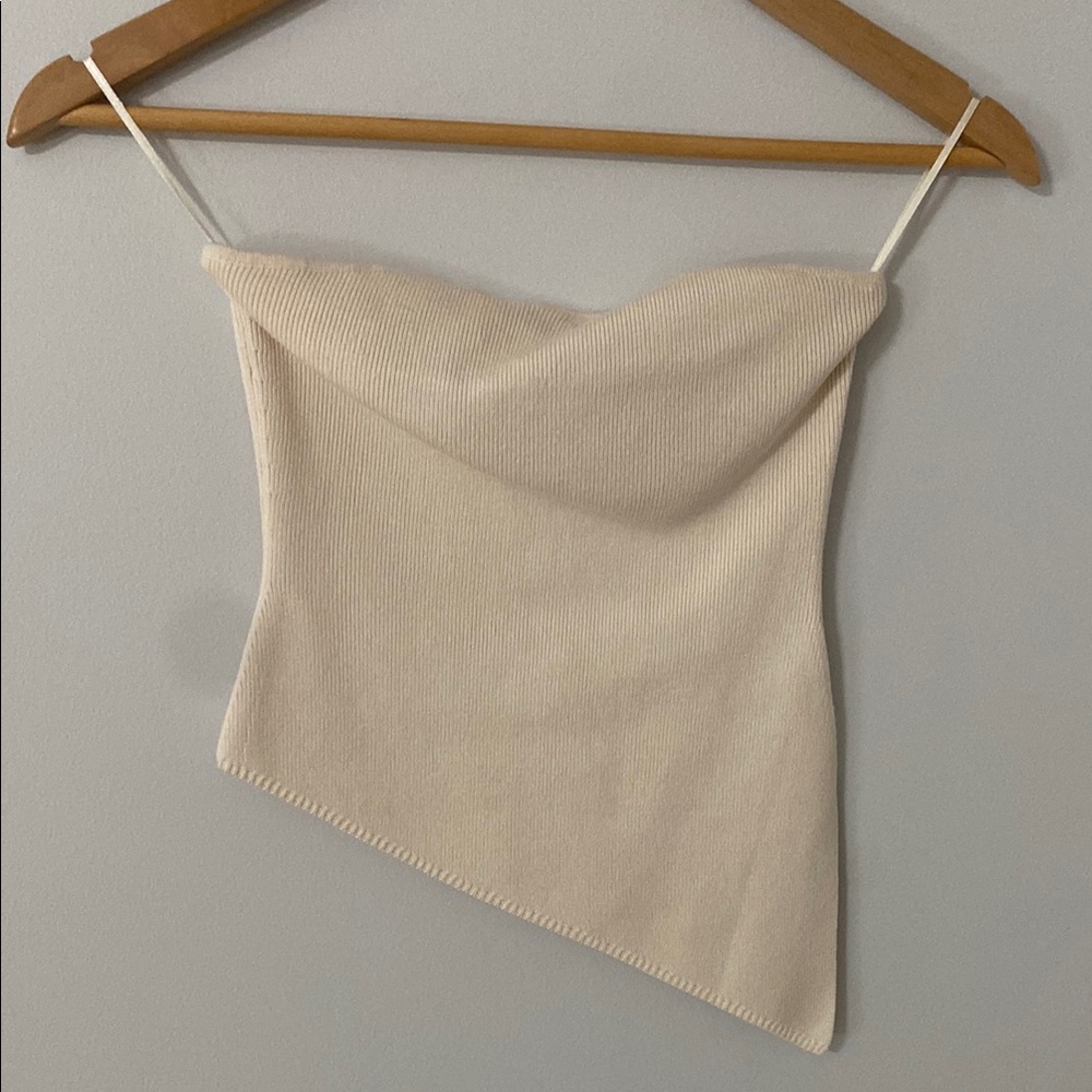Elegant Cream Women's HALTER Top